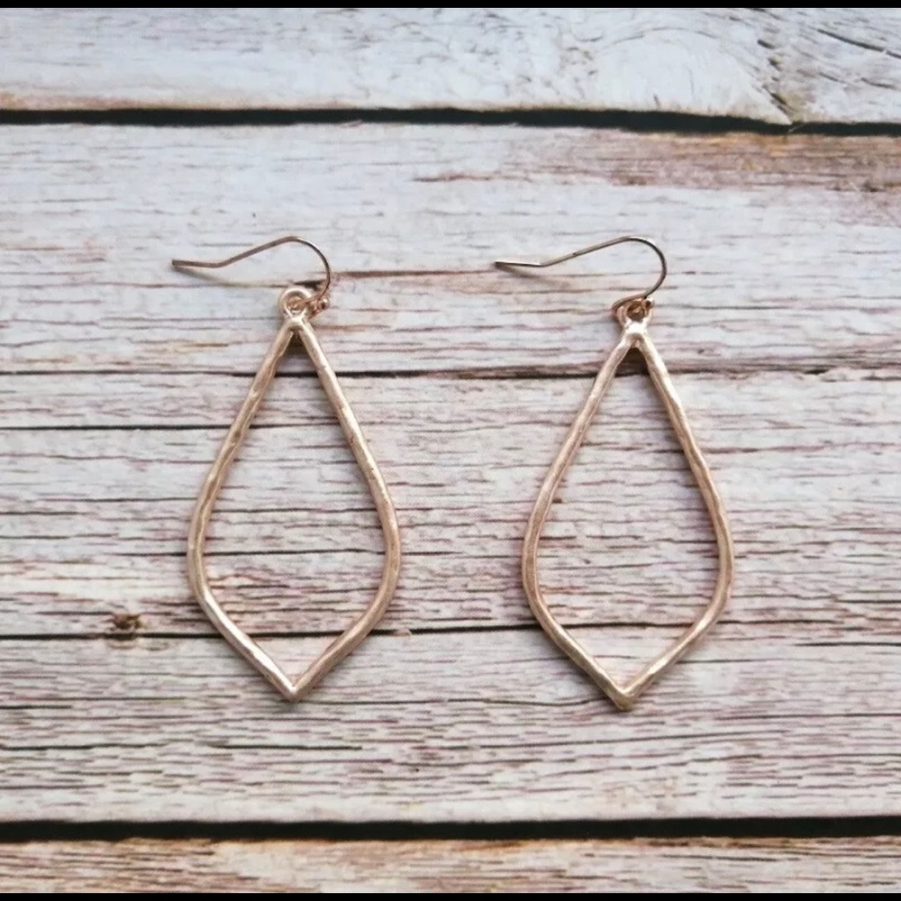 Rose gold dangle earrings